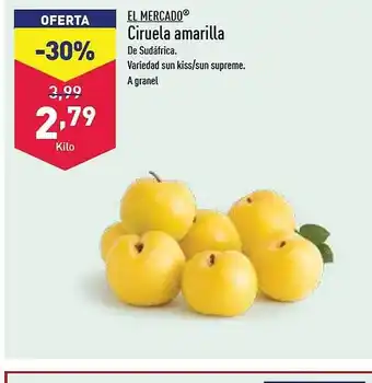 ALDI El mercado ciruela amarilla oferta