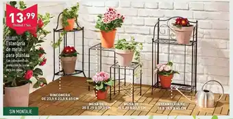 ALDI Belavi estantería de metal para plantas oferta
