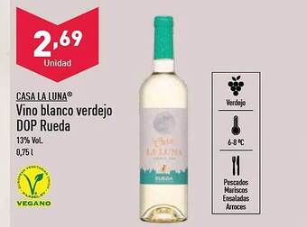 ALDI Casa la luna vino blanco verdejo dop rueda oferta