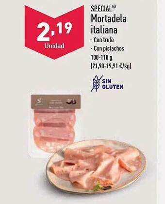ALDI Special mortadela italiana oferta