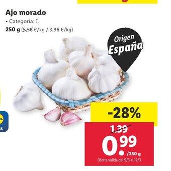 Lidl Ajo Morado oferta