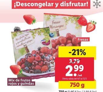Lidl Mix De Frutos Rojos Y Guindas oferta