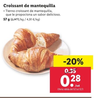 Lidl Croissant De Mantequilla oferta