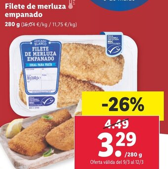 Lidl Filete De Merluza Empanado oferta