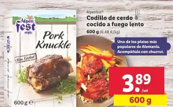 Lidl Codillo De Cerdo Cocido A Fuego Lento oferta