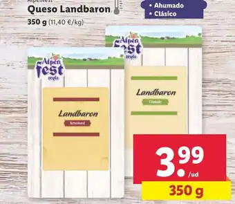 Lidl Queso Landbaron 350 g oferta