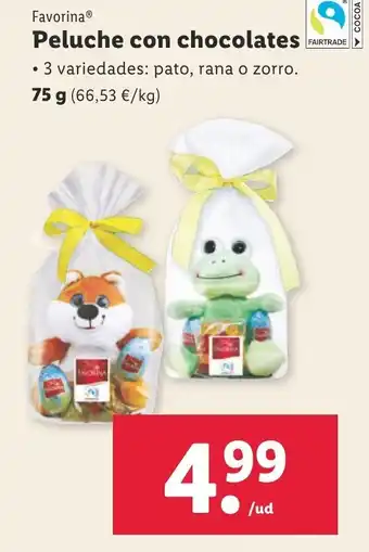 Lidl Peluche Con Chocolates 75 g oferta