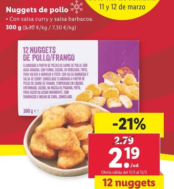 Lidl Nuggets De Pollo 300 g oferta