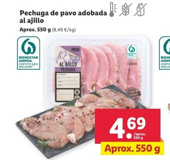 Lidl Pechuga De Pavo Adobada Al Ajillo oferta