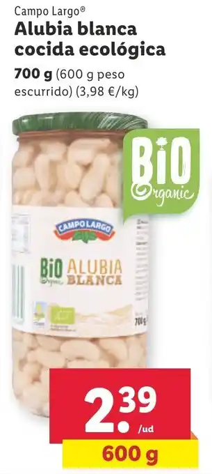 Lidl Alubia Blanca Cocida Ecologica oferta