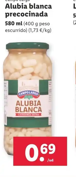 Lidl Alubia blanca Precocinada oferta