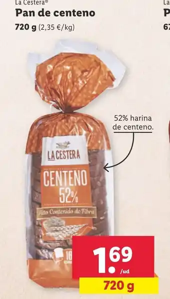 Lidl Pan De Centeno 720 g oferta