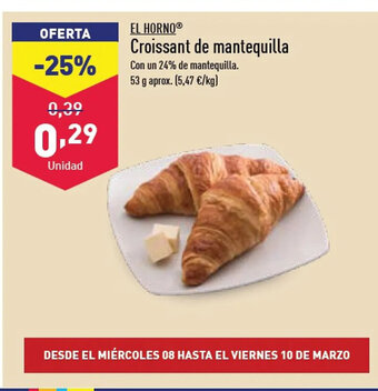 ALDI Croissant De Mantequilla oferta