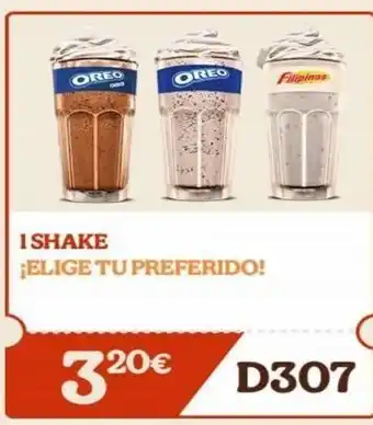 Burger King Oreo d03 oreo 1 shake ¡elige tu preferido! 320€ d307 filipinos oferta