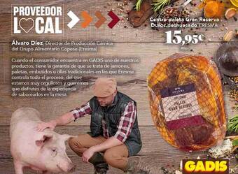 Gadis Centro paleta gran reserva duroc deshuesado eresma oferta