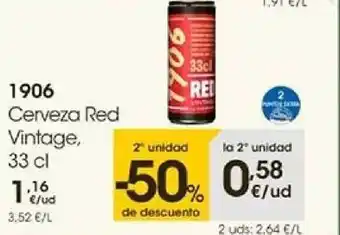 Eroski 1906 cerveza red vintage oferta