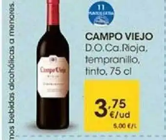 Eroski Campo viejo d.o.ca. rioja tempranillo tinto oferta