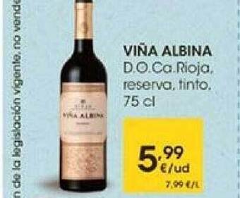 Eroski Viña albina d.o.ca. rioja reserva tinto oferta