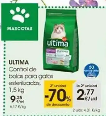 Eroski 2a unidad -70% de descuento ultima control de bolas para gatos esterilizados oferta