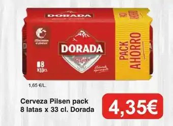 Spar La Palma Cerveza pilsen pack dorada oferta