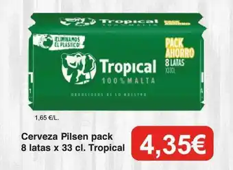 Spar La Palma Cerveza pilsen pack tropical oferta