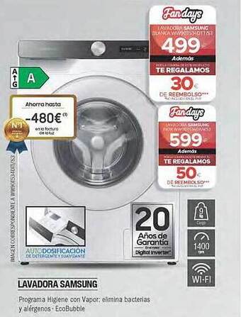 Milar Lavadora samsung oferta