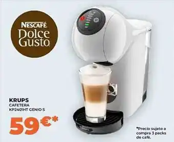 Krups cafetera kp2401ht genios nescafé dolce gusto
