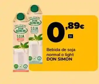 Supeco Bebida de soja normal o light don simón oferta
