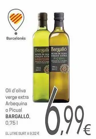 Valvi Supermercats Oli d'oliva verge extra arbequina bargalló oferta