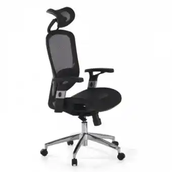 Ofichairs Silla de oficina flex, brazos, reposacabezas, negro oferta