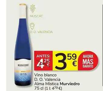 Consum Vino blanco d.o. valencia alma mística murviedro oferta