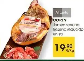 Eroski Coren jamón serrano reserva reducido en sal oferta