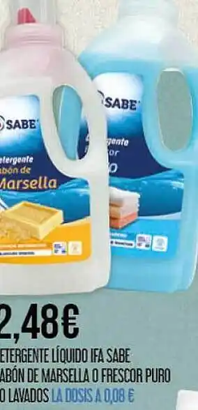 Claudio Detergente líquido ifa sabe jabón de marsella o frescor puro o lavados oferta