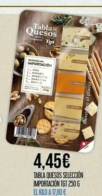 Claudio Tabla quesos selección importación tgt oferta