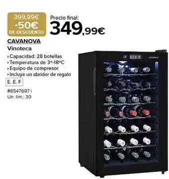 Costco Cavanova vinoteca oferta