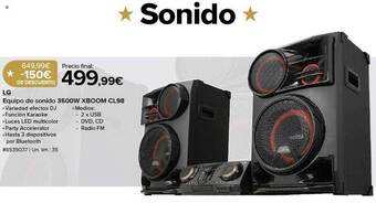 Costco Lg equipo de sonido 3500w xboom cl98 oferta