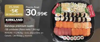 Costco Kirkland bandeja premium sushi oferta