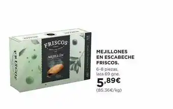 El Corte Inglés Mejillones en escabeche friscos oferta