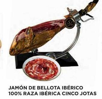 El Corte Inglés Jamón de bellota ibérico 100% raza ibérica cinco jotas oferta