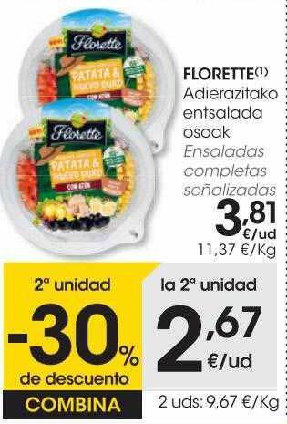 Eroski Florette ensaladas completas oferta