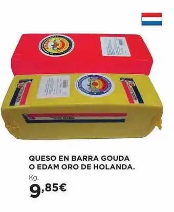 El Corte Inglés Queso en barra gouda o edam oro de holanda oferta