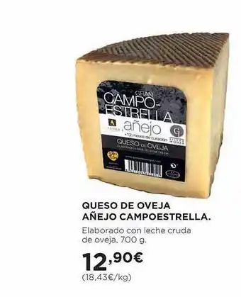 El Corte Inglés Queso de oveja añejo campoestrella oferta