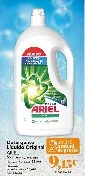 Gadis Detergente líquido original ariel oferta