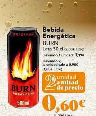 Gadis Bebida energética burn oferta