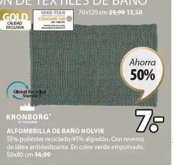 JYSK Alfombrilla de baño nolvik kronborg oferta