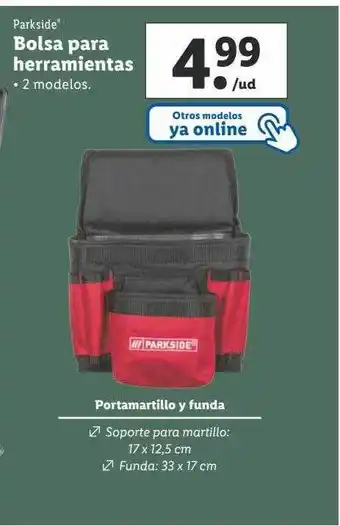 Lidl Parkside bolsa para herramientas oferta