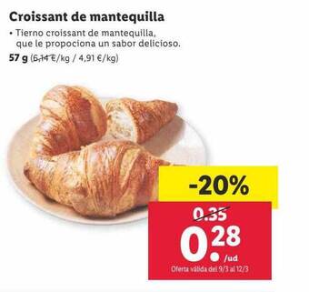 Lidl Croissant de mantequilla oferta