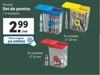 Lidl Parkside set de puntas oferta