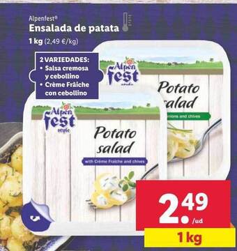 Lidl Alpenfest ensalada de patata oferta