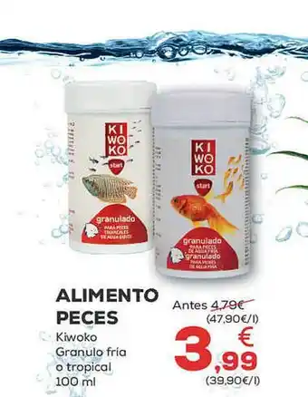 Kiwoko Alimento peces kiwoko granulo fria o tropical oferta